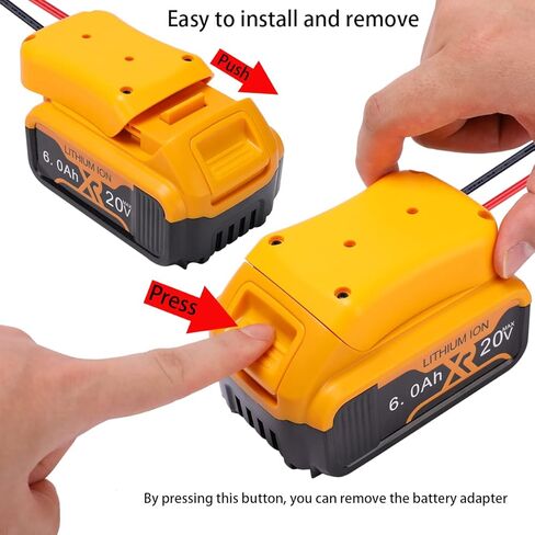 محول عجلة الطاقة لديوالت 20 فولت بطارية أداة الطاقة محولات البطارية بطارية ليثيوم عجلات الطاقة محول البطارية لديوالت مع موصل محول البطارية الصمامات استخدام DIY لألعاب RC 1 حزمة in Kuwait