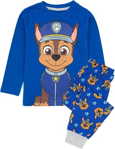 Paw Patrol Pyjamas Kids 2 Pack | Boys Girls Blue Chase And Red Marshall Sets | Long Sleeve Top With Long Bottoms | TV Merch in Saudi Arabia