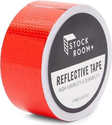 Stockroom Plus Reflective Tape - Neon Orange Outdoor Reflector Safety Roll for Trailers, Warning, Signs, Stairs, Bikes (2 in x 30 FT) in Kuwait