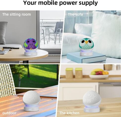 Liboer Battery Base for Echo Dot 5th Generation Make Echo Dot 5 Portable Echo Dot 5th and Home Mini Stand Accessories, Not Including The Speaker (White) in Saudi Arabia