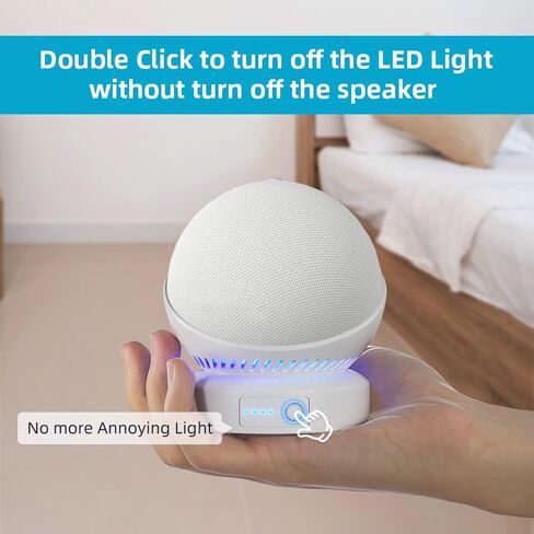 Liboer Battery Base for Echo Dot 5th Generation Make Echo Dot 5 Portable Echo Dot 5th and Home Mini Stand Accessories, Not Including The Speaker (White) in Saudi Arabia