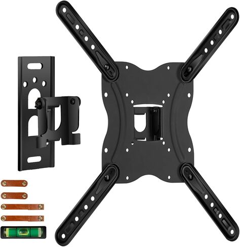 حامل شاشة تلفزيون صغير من SweeEase مقاس 13 إلى 55 بوصة، حامل تلفزيون قابل للإمالة دوارة لمنحنى مسطح بحد أقصى 66 رطل بحد أقصى VESA 400x400 مم، حامل شاشة قابل للتمديد يناسب حامل جدار التلفزيون in Kuwait