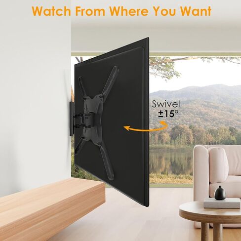 حامل شاشة تلفزيون صغير من SweeEase مقاس 13 إلى 55 بوصة، حامل تلفزيون قابل للإمالة دوارة لمنحنى مسطح بحد أقصى 66 رطل بحد أقصى VESA 400x400 مم، حامل شاشة قابل للتمديد يناسب حامل جدار التلفزيون in Kuwait