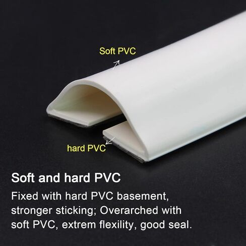 مانع مسودة تحت الباب، مانع مسودة، شريط مطاطي ذاتي اللصق أسفل الباب، شريط عازل للطقس تحت الباب، سدادة فجوة الباب، عازل للصوت، عازل للضوضاء، بطول 39 بوصة (أبيض) in Kuwait