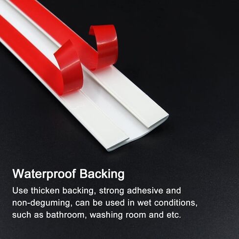 مانع مسودة تحت الباب، مانع مسودة، شريط مطاطي ذاتي اللصق أسفل الباب، شريط عازل للطقس تحت الباب، سدادة فجوة الباب، عازل للصوت، عازل للضوضاء، بطول 39 بوصة (أبيض) in Kuwait