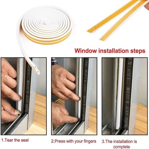 مانع مسودة تحت الباب، مانع مسودة، شريط مطاطي ذاتي اللصق أسفل الباب، شريط عازل للطقس تحت الباب، سدادة فجوة الباب، عازل للصوت، عازل للضوضاء، بطول 39 بوصة (أبيض) in Kuwait