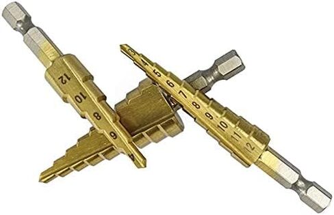 3PCS Titanium Uni Step Drill Bit Set,Sizes 3-12mm 4-12mm 4-20mm in Saudi Arabia