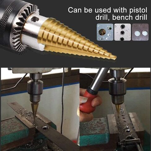 3PCS Titanium Uni Step Drill Bit Set,Sizes 3-12mm 4-12mm 4-20mm in Saudi Arabia