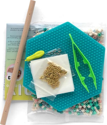 مجموعة أنشطة Perler DIY Kinetic Art Mobile Fuse Bead Craft لديكور المنزل، تختلف أحجام الأنماط النهائية، متعددة الألوان 1327 قطعة in Saudi Arabia
