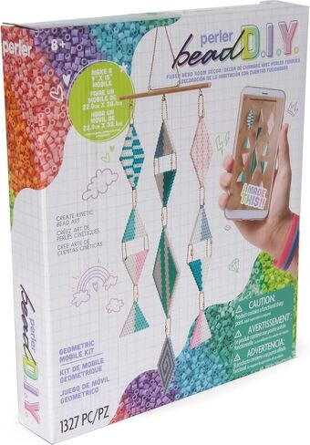 مجموعة أنشطة Perler DIY Kinetic Art Mobile Fuse Bead Craft لديكور المنزل، تختلف أحجام الأنماط النهائية، متعددة الألوان 1327 قطعة in Saudi Arabia