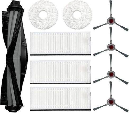ملحقات Yeedi Mop Station Pro: قطع غيار متوافقة مع Yeedi Mop Station Pro Robot Vacuum Cleaner الفرشاة الرئيسية والفرش الجانبية ومرشحات Hepa قطع غيار وسادات الممسحة in Kuwait