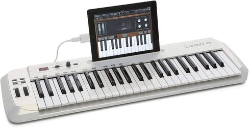 Samson Carbon 49 MIDI Controller Keyboard 49-Key + 4-Port USB 2.0 Hub with Individual LED Lit Power Switches + Cable - Deluxe Accessory Bundle in Saudi Arabia