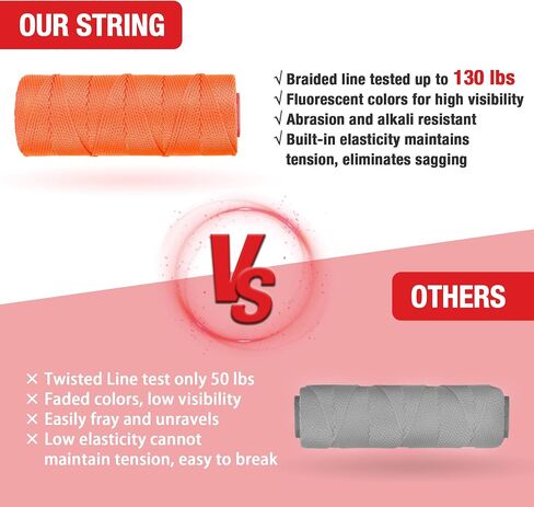Goldblatt Mason Line, 500 Feet #18 Braided Nylon String, Perfect for Gardening or Masonry Tools in Kuwait