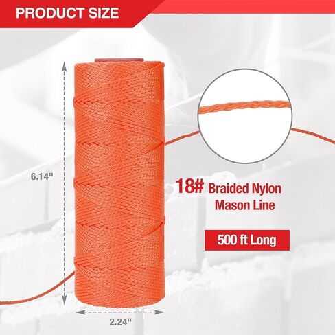 Goldblatt Mason Line, 500 Feet #18 Braided Nylon String, Perfect for Gardening or Masonry Tools in Kuwait
