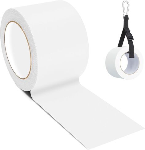 شريط MyLifeUNIT Gaffers أبيض، 7.62 سم ​​× 30 ياردة، شريط Gaffer شديد التحمل مع حامل شريط الخصر، شريط لاصق ذاتي التمزق للاستخدام الاحترافي in Kuwait