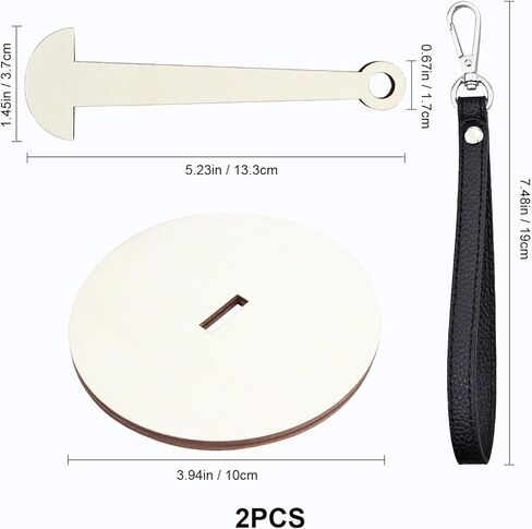 Lxmxgk قطعتان من حامل غزل المعصم المحمول، تخزين الغزل، حامل خيط غزل خشبي، حامل غزل مع حزام معصم جلدي، يمنع تشابك الغزل واختلال محاذاة الغزل للحياكة in Kuwait