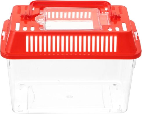 POPETPOP Betta Fish Tank Betta Fish Tank Mini Fish Tank - Portable Handheld Plastic Fish Tank Transparent Breeding Carrier Goldfish Pet Reptile Habitat Portable Jump Starter Fish Bowl in Saudi Arabia