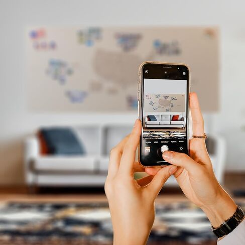 لوحة دبوس لخريطة الولايات المتحدة الأمريكية من Dazzle Bright، خريطة الولايات المتحدة مع دبابيس لوضع علامة على الرحلات، خريطة الولايات المتحدة مقاس 36 × 24 بوصة مع لوحة إعلانات الدبوس، ديكور عرض الحائط للصور المعلقة بنفسك للأزواج in Kuwait