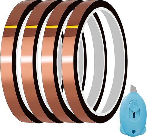 YEZHET 8 Roll High Temp Tape, Strong Viscosity No Residue Heat Resistant Tape for Heat Transfer Tape, Soldering, Circuit Board, SMT/SMD High Temperature Protection (3mmx5, 5mmx3, 10mmx1) in Saudi Arabia