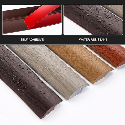BNELL Floor Transition Strip Self Adhesive-PVC Carpet & Floor Edging Trim Strip,Threshold Transitions Suitable for Threshold Height Less Than 10mm (9.84FT_Gray Wood Grain) in Saudi Arabia