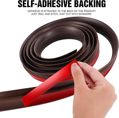 BNELL Floor Transition Strip Self Adhesive-PVC Carpet & Floor Edging Trim Strip,Threshold Transitions Suitable for Threshold Height Less Than 10mm (9.84FT_Gray Wood Grain) in Saudi Arabia