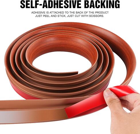 BNELL Floor Transition Strip Self Adhesive-PVC Carpet & Floor Edging Trim Strip,Threshold Transitions Suitable for Threshold Height Less Than 10mm (9.84FT_Gray Wood Grain) in Saudi Arabia