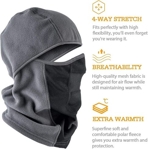AstroAI Ski Mask Balaclava M Size for Cold Weather Ski Mask Balaclava Face Mask-UV Protection in Kuwait