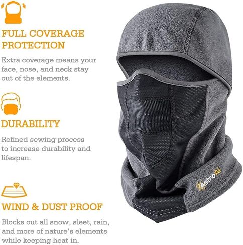 AstroAI Ski Mask Balaclava M Size for Cold Weather Ski Mask Balaclava Face Mask-UV Protection in Kuwait