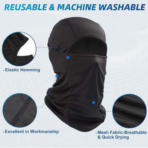 AstroAI Ski Mask Balaclava M Size for Cold Weather Ski Mask Balaclava Face Mask-UV Protection in Kuwait