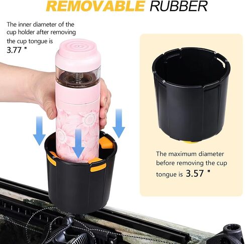 WD-Outhing Multi-Functional Kayak Cup Holder, Drink Holder, Bottle Holder, Phone Holder, Fishing Tool and Lures Storage,Kayak Accessories,Kayak Track Mount Install in Saudi Arabia