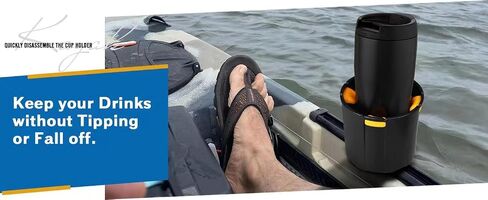 WD-Outhing Multi-Functional Kayak Cup Holder, Drink Holder, Bottle Holder, Phone Holder, Fishing Tool and Lures Storage,Kayak Accessories,Kayak Track Mount Install in Saudi Arabia