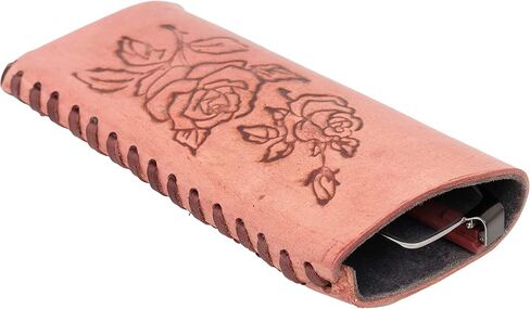 TOFERNER Elegant handcrafted leather eyeglass case made from genuine cowhide in Saudi Arabia
