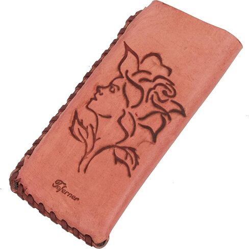 TOFERNER Elegant handcrafted leather eyeglass case made from genuine cowhide in Saudi Arabia