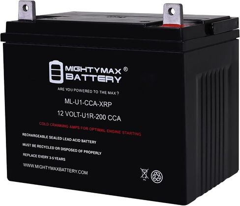 Mighty Max Battery ML-U1-CCA-XRP -12 Volt, 200 CCA, Nut and Bolt (NB) Terminal, Rechargeable SLA AGM Battery in Saudi Arabia