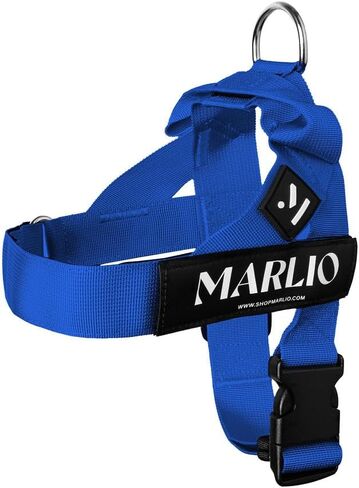 Marlio Adjustable Dog Harness - Stop Pulling, Ensure Comfort, and Style with Easy-On, Unique Prints and Matching Leashes Available - Medium, Tan Checkered in Saudi Arabia