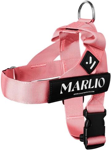 Marlio Adjustable Dog Harness - Stop Pulling, Ensure Comfort, and Style with Easy-On, Unique Prints and Matching Leashes Available - Medium, Tan Checkered in Saudi Arabia
