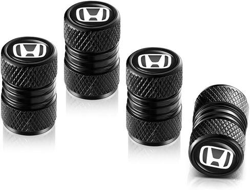 Metal Auto Tire Valve Stem Compatible with Honda Civic CR-V CRV Accord Pilot LX EX EX-L Series Accessories 4pcs Black in Saudi Arabia