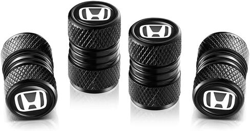 Metal Auto Tire Valve Stem Compatible with Honda Civic CR-V CRV Accord Pilot LX EX EX-L Series Accessories 4pcs Black in Saudi Arabia