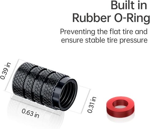 Car Tire Valve Stem Caps Compatible with Model 3, S, X, Y Accessories, Leakproof Corrosion Resistant Tire Valve Caps Compatible with Tesla Model Y Car Accessories, Black in Saudi Arabia