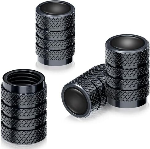 Car Tire Valve Stem Caps Compatible with Model 3, S, X, Y Accessories, Leakproof Corrosion Resistant Tire Valve Caps Compatible with Tesla Model Y Car Accessories, Black in Saudi Arabia