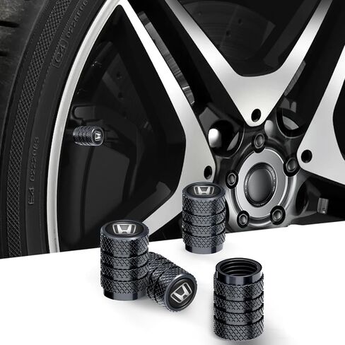 Car Tire Valve Stem Caps Compatible with Model 3, S, X, Y Accessories, Leakproof Corrosion Resistant Tire Valve Caps Compatible with Tesla Model Y Car Accessories, Black in Saudi Arabia