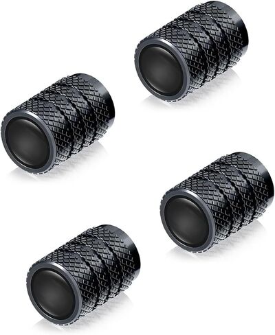 Car Tire Valve Stem Caps Compatible with Model 3, S, X, Y Accessories, Leakproof Corrosion Resistant Tire Valve Caps Compatible with Tesla Model Y Car Accessories, Black in Saudi Arabia