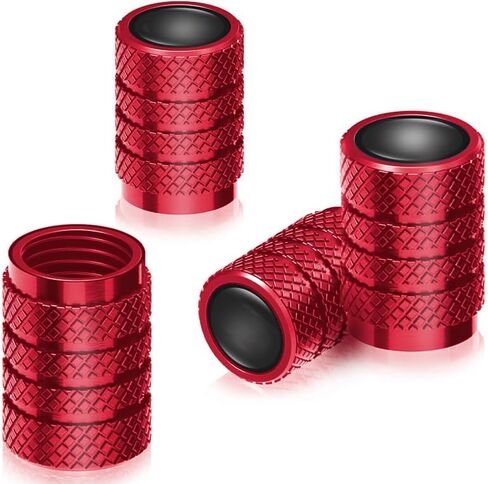 Car Tire Valve Stem Caps Compatible with Model 3, S, X, Y Accessories, Leakproof Corrosion Resistant Tire Valve Caps Compatible with Tesla Model Y Car Accessories, Black in Saudi Arabia