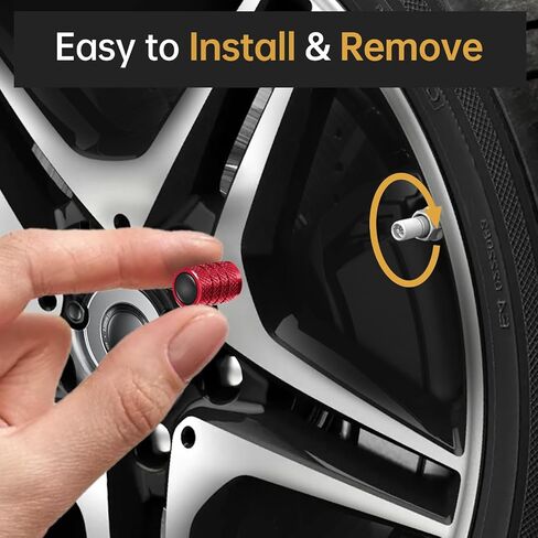 Car Tire Valve Stem Caps Compatible with Model 3, S, X, Y Accessories, Leakproof Corrosion Resistant Tire Valve Caps Compatible with Tesla Model Y Car Accessories, Black in Saudi Arabia