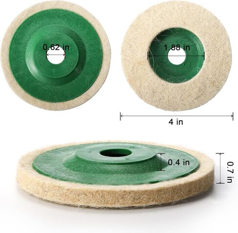 Fasmov 20 حزمة 4 بوصة مستديرة من الصوف ورأى عجلة القرص، ورأى الصوف تلميع عجلة القرص ل100 زاوية طاحونة، ورأى القرص تلميع عجلة التلميع وسادة للمعادن والرخام والخشب ومرفقات طاحونة الزاوية in Kuwait