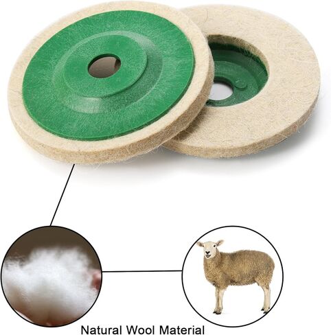 Fasmov 20 حزمة 4 بوصة مستديرة من الصوف ورأى عجلة القرص، ورأى الصوف تلميع عجلة القرص ل100 زاوية طاحونة، ورأى القرص تلميع عجلة التلميع وسادة للمعادن والرخام والخشب ومرفقات طاحونة الزاوية in Kuwait