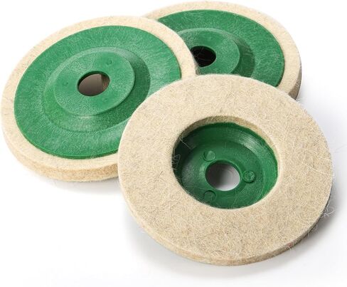 Fasmov 20 حزمة 4 بوصة مستديرة من الصوف ورأى عجلة القرص، ورأى الصوف تلميع عجلة القرص ل100 زاوية طاحونة، ورأى القرص تلميع عجلة التلميع وسادة للمعادن والرخام والخشب ومرفقات طاحونة الزاوية in Kuwait