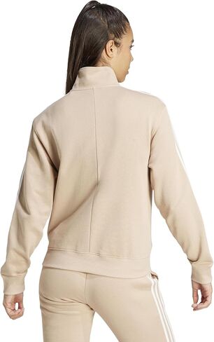 adidas Essentials 3-Stripes 1/4 Zip Sweatshirt Magic Beige MD in Saudi Arabia