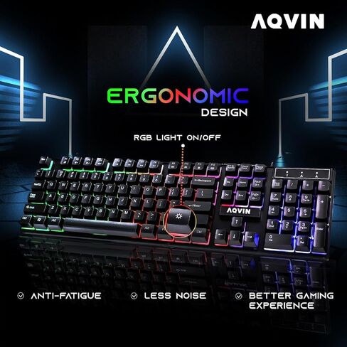 AQVIN AQ50 Gaming Desktop Tower - Radeon RX 580 8GB Graphics, Intel i7 Processor Up to 3.50Ghz, 1TB SSD & 32GB DDR4 RAM, HDMI, Windows 10 Pro - Black in Saudi Arabia