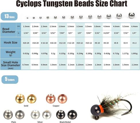 Tungsten Beads for Fly Tying 50PCS Tungsten Cyclops Beads for Bass Fishing in Kuwait